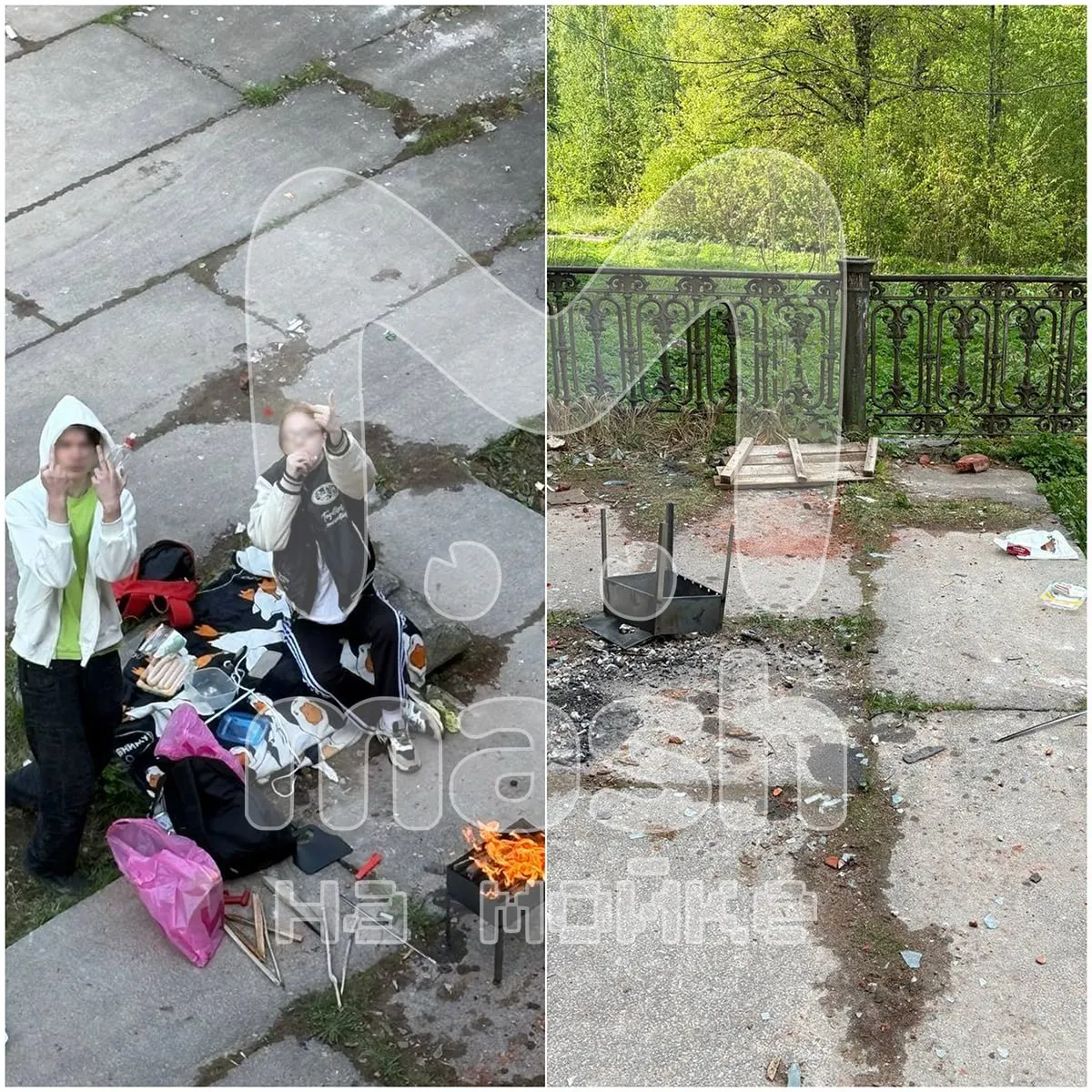 Исторический ансамбль, переданный в аренду с обязательством реставрации, остаётся заброшенным и не охраняется. Местные активисты сообщают о вечеринках, кострах и граффити; депутат направил запросы в Следственный комитет и полицию.