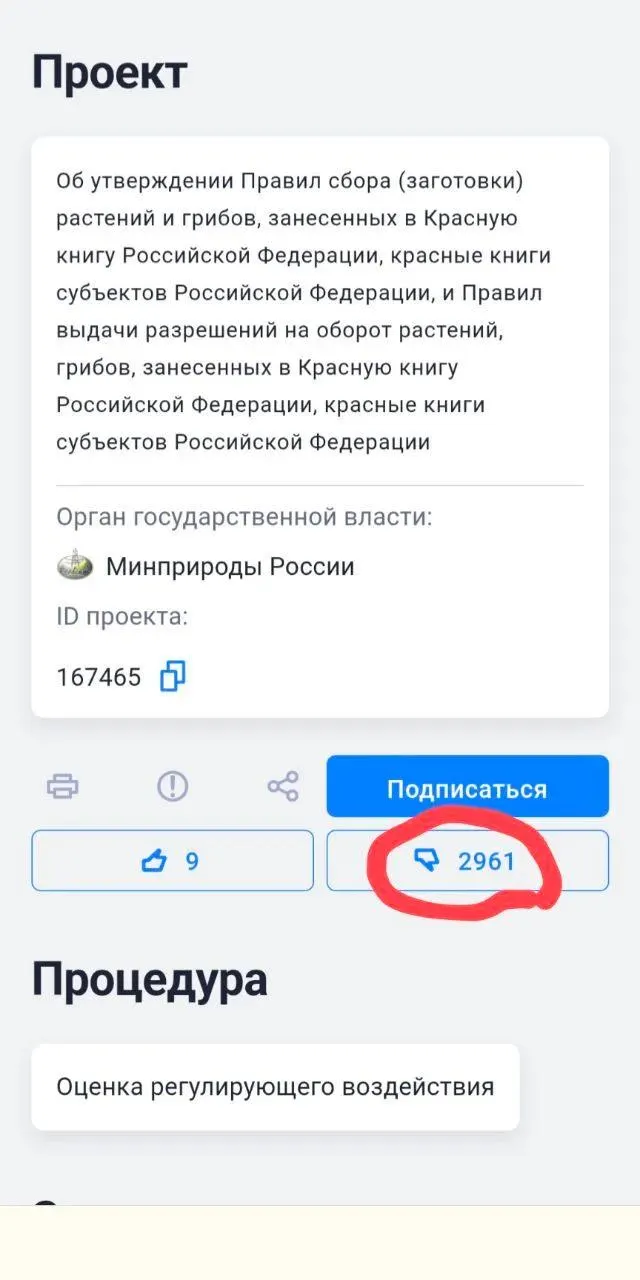В документе прописаны условия пересадки редких растений и грибов, в том числе при необходимости строительства. Экологи резко раскритиковали нововведения.