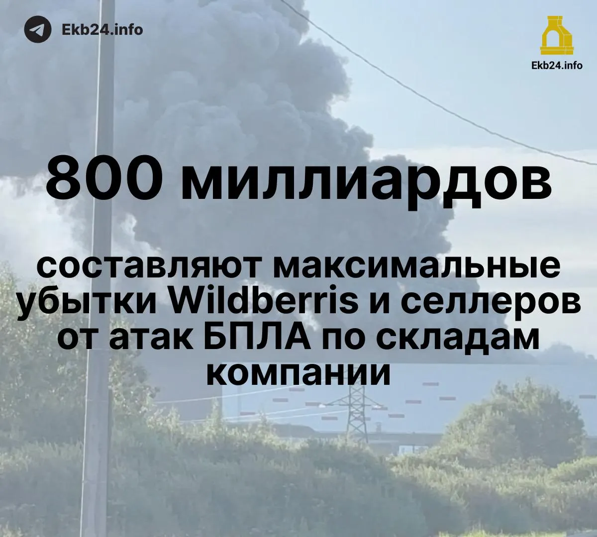 Дроны атакуют инфраструктуру Wildberries, приводя к потерям в 600–800 млрд рублей; у отдельных продавцов уничтожено до 95% товаров, компенсации пока не выплачены.