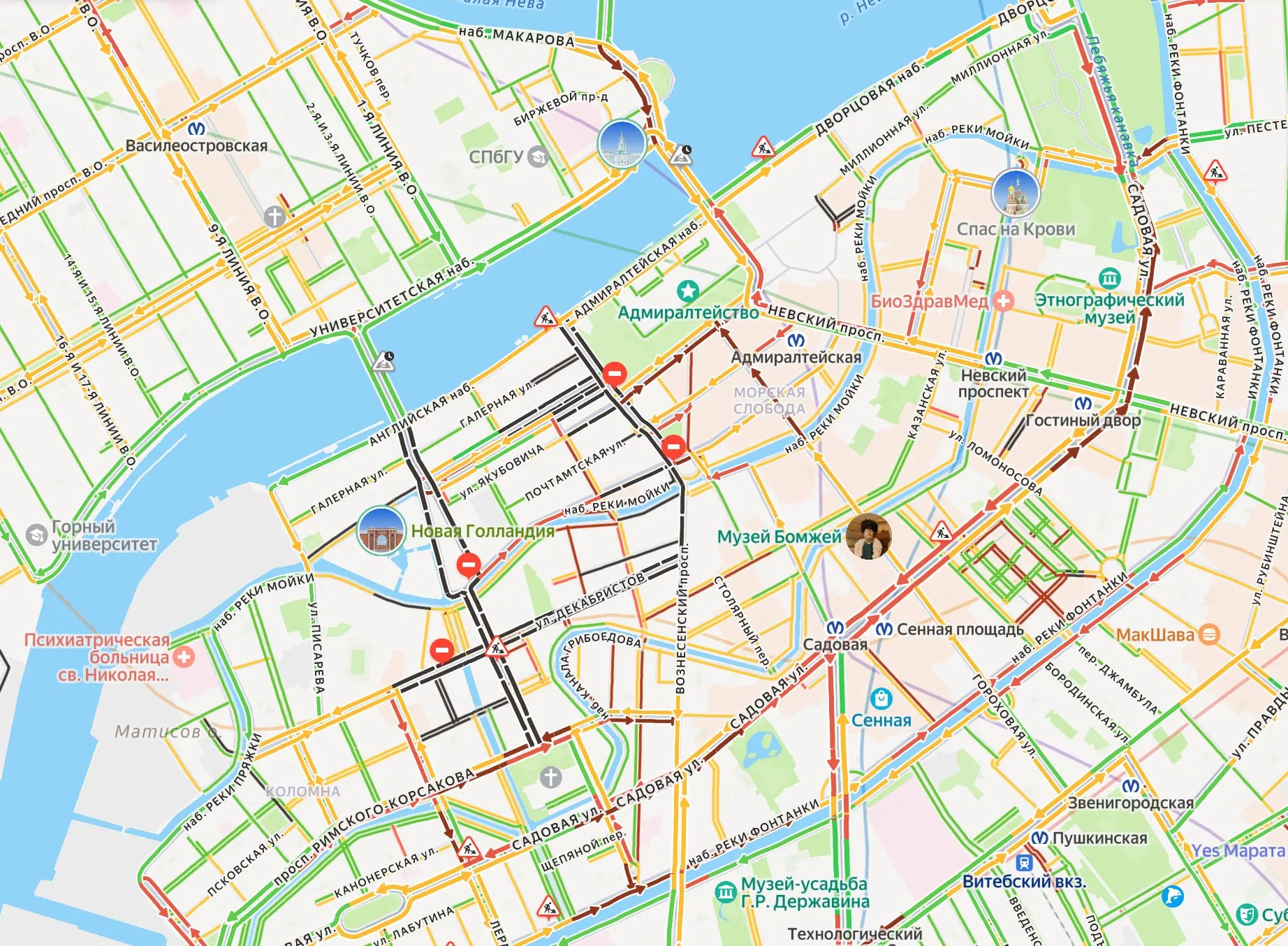 Дорожные ограничения введены в центре города на фоне визита президента; на второй сцене Мариинского театра запланировано специальное событие в рамках Форума объединённых культур.