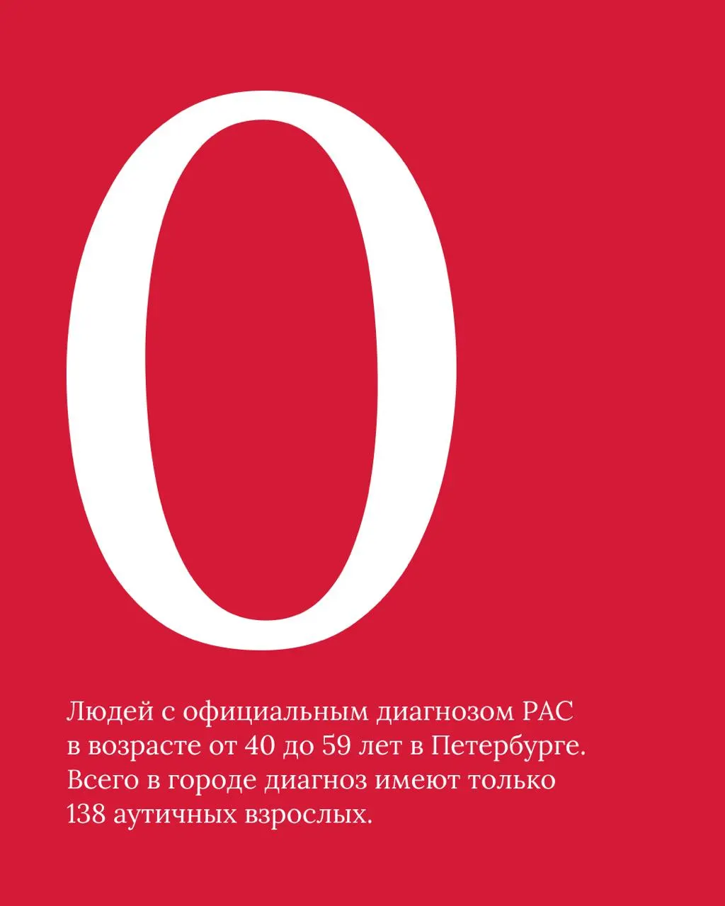 Распространённость аутизма среди детей в городе составляет около 2,2% (примерно 23 725 человек). Официальная статистика занижает число диагнозов у взрослых и пожилых; проблема инклюзивных сервисов остаётся невидимой.