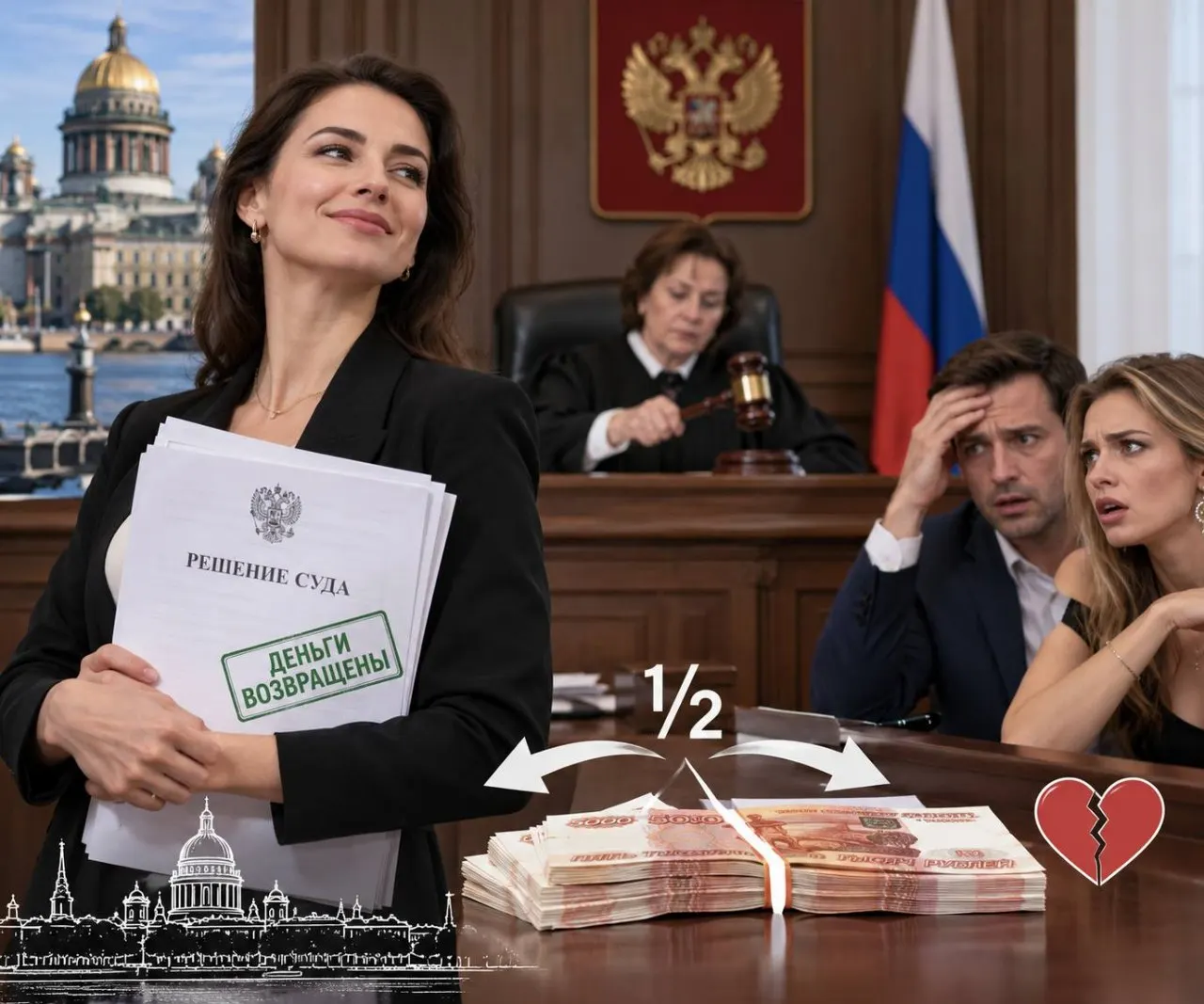 Суд обязал вернуть 694 893 рубля 50 копеек из общей суммы 1 389 787 рублей, переведённых любовнице за почти два года.