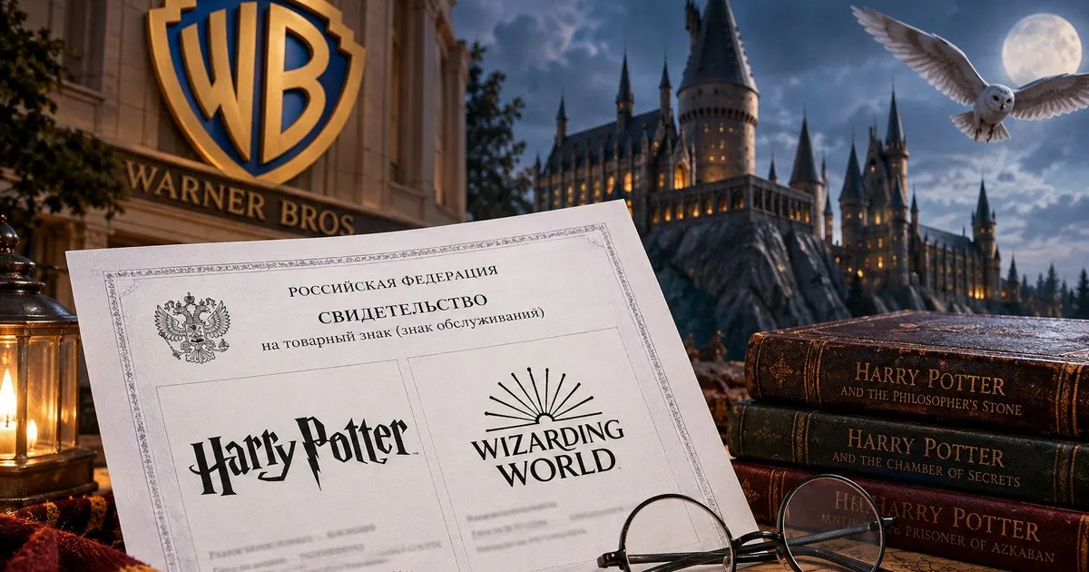 Знаки зарегистрированы до 2036 года; Warner Bros. сможет продавать товары по вселенной Гарри Поттера в России; в 2022 году ряд крупных студий приостановили релизы.